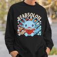 Readsolotl Axolotl Axolotl Lover Kawaii Reading Book Sweatshirt Gifts for Him
