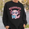 Readsolotl Axolotl Reading Book Bookworm Bookish Girls Kids Sweatshirt Gifts for Him