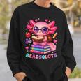 Readsolotl Axolotl Reading Book Lover Teacher Kids Sweatshirt Gifts for Him Readsolotl Axolotl Reading Book Lover Teacher Kids Sweatshirt Gifts for Him