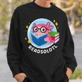 Readsolotl Axolotl Reading Book Sweatshirt Gifts for Him