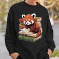 Red Panda Reading Book Animal Bookworm Sweatshirt Gifts for Him