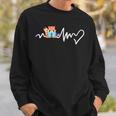 Red Panda Reading Book Heartbeat Sweatshirt Gifts for Him