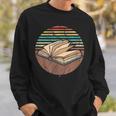Retro Book Bookworm Book Lover Reader Reading Sweatshirt Gifts for Him