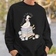 Retro Book SLP Goose On The Loose Speech Language Pathology Sweatshirt Gifts for Him
