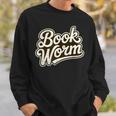 Retro Book Worm Reading For Book Lovers Sweatshirt Gifts for Him