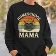 Retro Floral Homeschool Mama Wildflower Book Stack Aesthetic Sweatshirt Gifts for Him