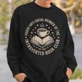 Retro Proud Introverted Book Club Anti Social Reader Sweatshirt Gifts for Him