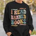 Retro I Read Banned Books Shirt Sweatshirt Gifts for Him