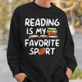 Retro Reading Is My Favorite Sport Football World Book Day Sweatshirt Gifts for Him