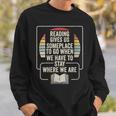 Retro Vintage Reading Reader Book Lover Literature Library Sweatshirt Gifts for Him Retro Vintage Reading Reader Book Lover Literature Library Sweatshirt Gifts for Him