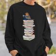 Robin Bird Reads Books Garden Backyard Birds Sweatshirt Gifts for Him Robin Bird Reads Books Garden Backyard Birds Sweatshirt Gifts for Him