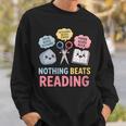 Rock Paper Scissors Nothing Beats Reading Book Lover Sweatshirt Gifts for Him