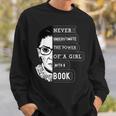 Ruth Bader Ginsburg Shirt Girl With A Book Political Resist Sweatshirt Gifts for Him