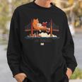 San Francisco Big Cat Reading Book Golden Gate Bridge Sweatshirt Gifts for Him San Francisco Big Cat Reading Book Golden Gate Bridge Sweatshirt Gifts for Him