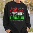 Santa's Favorite Librarian Cute Book Lover Christmas Sweatshirt Gifts for Him Santa's Favorite Librarian Cute Book Lover Christmas Sweatshirt Gifts for Him