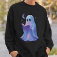 Scary Reading Book Lovers Halloween Costume Pastel Ghost Sweatshirt Gifts for Him