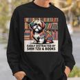Shih Tzu Dog Shihtzu Dog Books Nerds Reader Shitzhu Shih Tzu Sweatshirt Gifts for Him