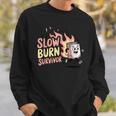 Slow Burns Survivor Book Lover Sweatshirt Gifts for Him