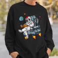 Space Astronaut Reading Book Bookworm Nerd Librarian Sweatshirt Gifts for Him