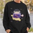 Space Cat Reading Book And Tea Space Cat Sweatshirt Gifts for Him