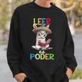 Spanish Reading Book Lover Sloth Maestra Leer Es Poder Sweatshirt Gifts for Him