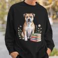 Staffordshire Bull Terrier Books Flowers Book Reading Sweatshirt Gifts for Him Staffordshire Bull Terrier Books Flowers Book Reading Sweatshirt Gifts for Him