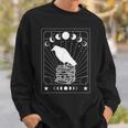 Tarot Card Raven Crow On Books Dark Academia Aesthetic Sweatshirt Gifts for Him Tarot Card Raven Crow On Books Dark Academia Aesthetic Sweatshirt Gifts for Him