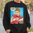 Tea Pop Art Comic Book Cartoon Tea Party Tea Lover Drinking Sweatshirt Gifts for Him
