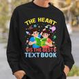 Teacher Heart Text Book For Men Women Sweatshirt Gifts for Him Teacher Heart Text Book For Men Women Sweatshirt Gifts for Him