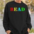Teacher Reading Read In Color Book Sweatshirt Gifts for Him
