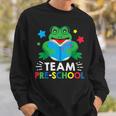 Team Pre-School Reading Frog Back To School Book Lover Sweatshirt Gifts for Him Team Pre-School Reading Frog Back To School Book Lover Sweatshirt Gifts for Him