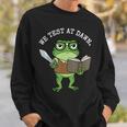 Test Day Grumpy Frog Book WE Test AT Dawn Fantasy Sweatshirt Gifts for Him