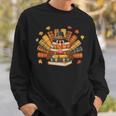 Thanksgiving Turkey Reading Book Fall Season Teacher Costume Sweatshirt Gifts for Him