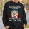 That's What i Do i Read Books i Drink Coffee Owl Teacher For Men Women Kids Sweatshirt Gifts for Him
