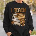 History Month I Teach Melanin Book Black Teacher Sweatshirt Gifts for Him