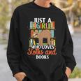 Tropical Zoo Animal Books Reading Sleeping Sloth Girl Sweatshirt Gifts for Him Tropical Zoo Animal Books Reading Sleeping Sloth Girl Sweatshirt Gifts for Him