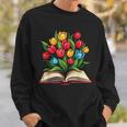 Tulips Flowers Book Floral Sweatshirt Gifts for Him