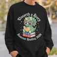 Unearth a Story Summer Reading 2026 Cute Dinosaur Book Lover Sweatshirt Gifts for Him