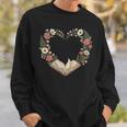 Vintage Book Lover Valentine Heart Sweatshirt Gifts for Him