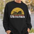 Vintage Reading Book Librarian Retro Sunset Sweatshirt Gifts for Him