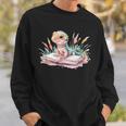 Watercolor Lizzard Reading Book Cute Kids Sweatshirt Gifts for Him Watercolor Lizzard Reading Book Cute Kids Sweatshirt Gifts for Him