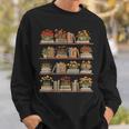Whimsical Books And Blooms Sweatshirt Gifts for Him