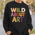 Wild About Art Books Animal Safari Children's Art Teacher Sweatshirt Gifts for Him Wild About Art Books Animal Safari Children's Art Teacher Sweatshirt Gifts for Him