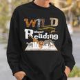 Wild About Reading Animals And Book Lovers Teacher Kids Sweatshirt Gifts for Him