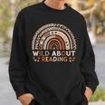 Wild About Reading Books Reader Lover Library Day Librarian Sweatshirt Gifts for Him