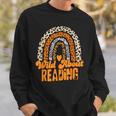 Wild About Reading Books Teacher Leopard Rainbow Men Women Kids Sweatshirt Gifts for Him