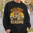 Wild About Reading Cheetah Book Leopard Print Kids Boys Girl Sweatshirt Gifts for Him