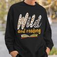 WILD ABOUT READING I Love Books Bookworm Library Day Sweatshirt Gifts for Him