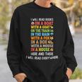 I Will Read Book On Boat Kids Book Reading Sweatshirt Gifts for Him