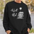 Wine Lovers WELL RED Book Club Drinking Sweatshirt Gifts for Him